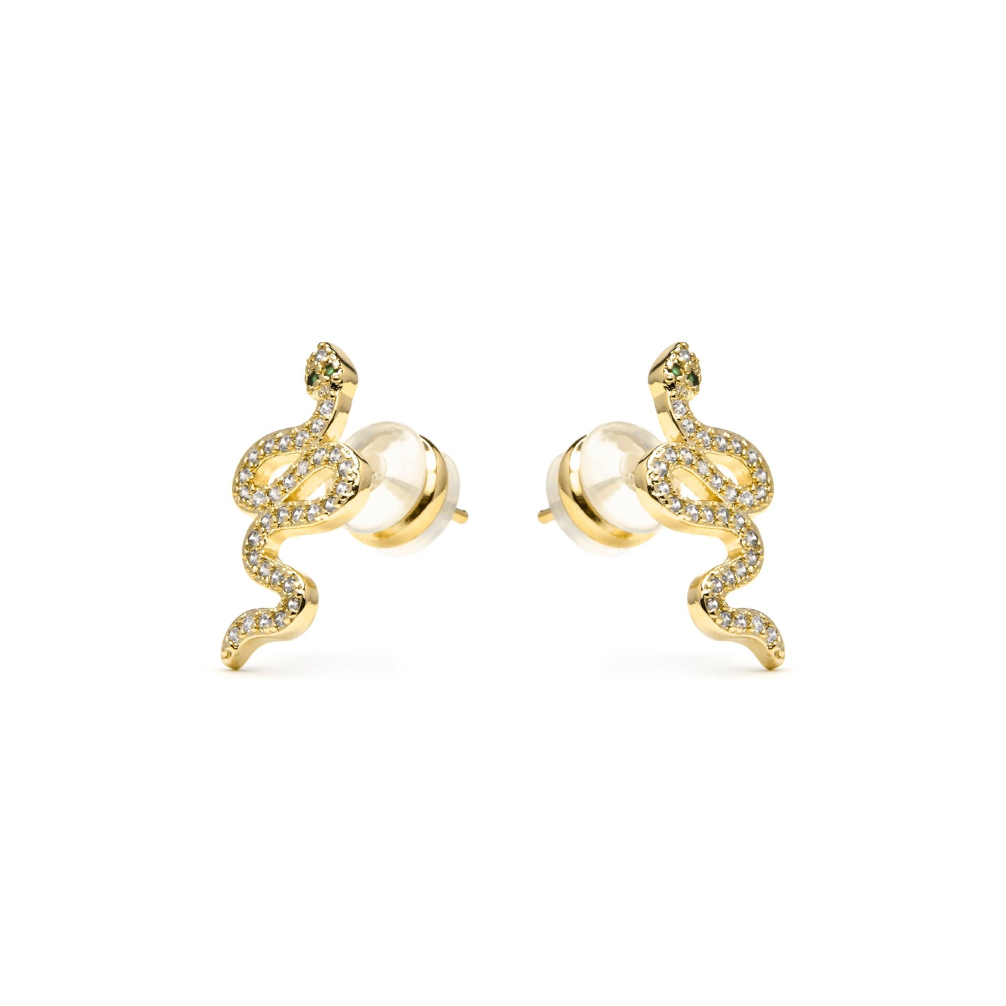 Pendientes acabado oro amarillo de 18k y Circonita Brillante - Norra