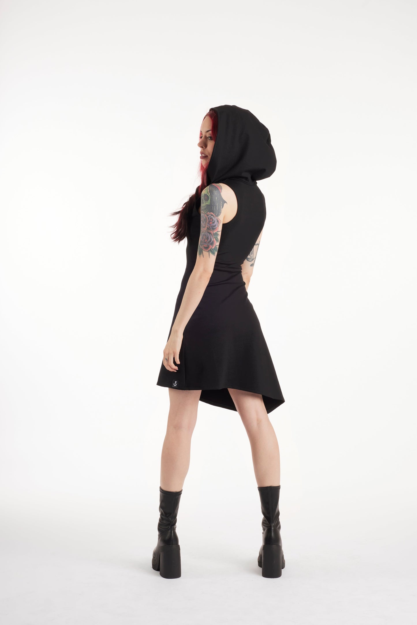 Racerback hooded dress