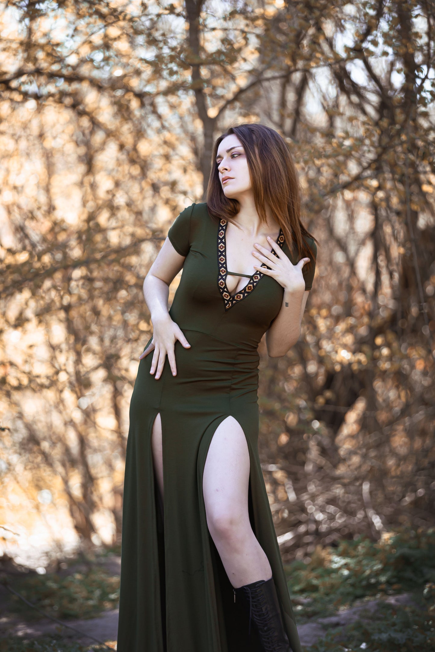 Kali maxi bohemian wedding black dress