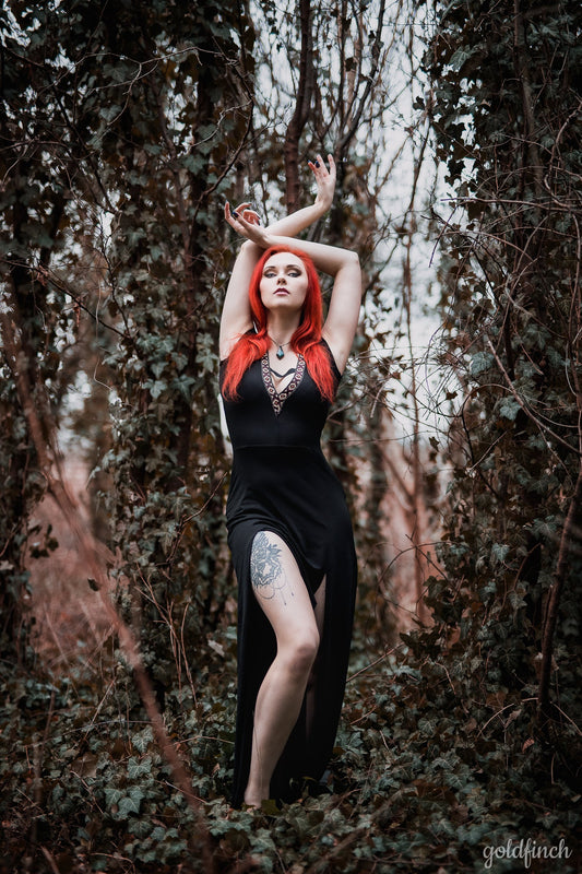 Kali maxi bohemian wedding black dress