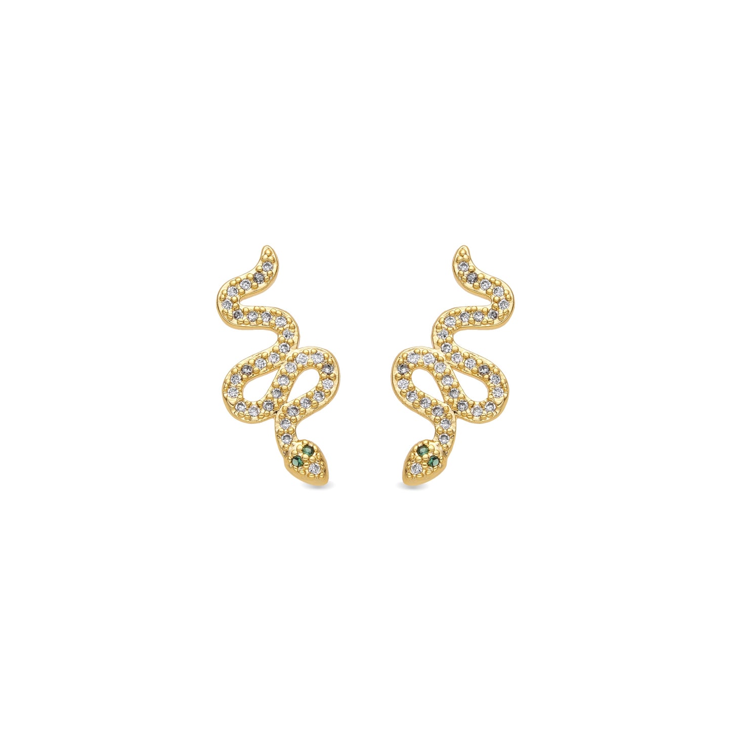 Pendientes acabado oro amarillo de 18k y Circonita Brillante - Norra