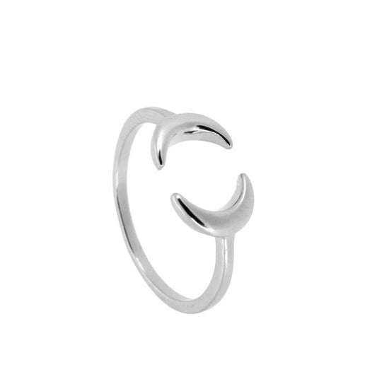 Anillo Luna Doble - Plata de Ley 925