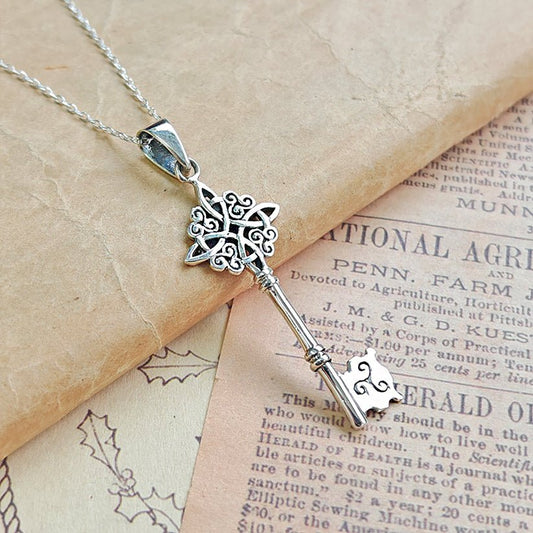 Colgante Llave Nudo de Bruja  - Plata de Ley 925